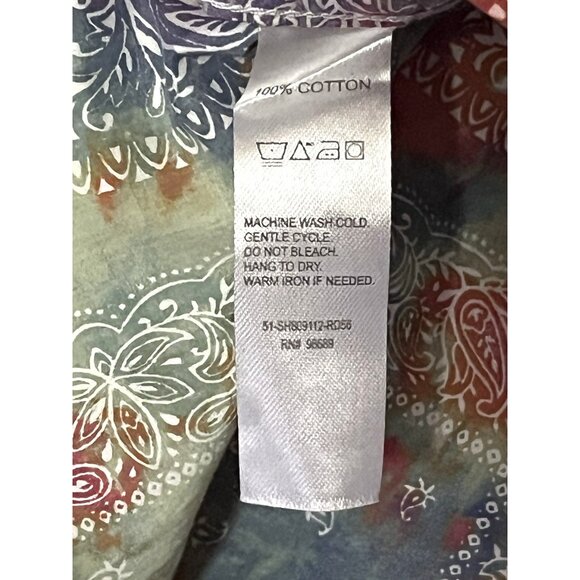 Todd Snyder Mens Camp Shirt Abstract Multicolor Bandana Print Paisley Motifs L - Picture 9 of 9